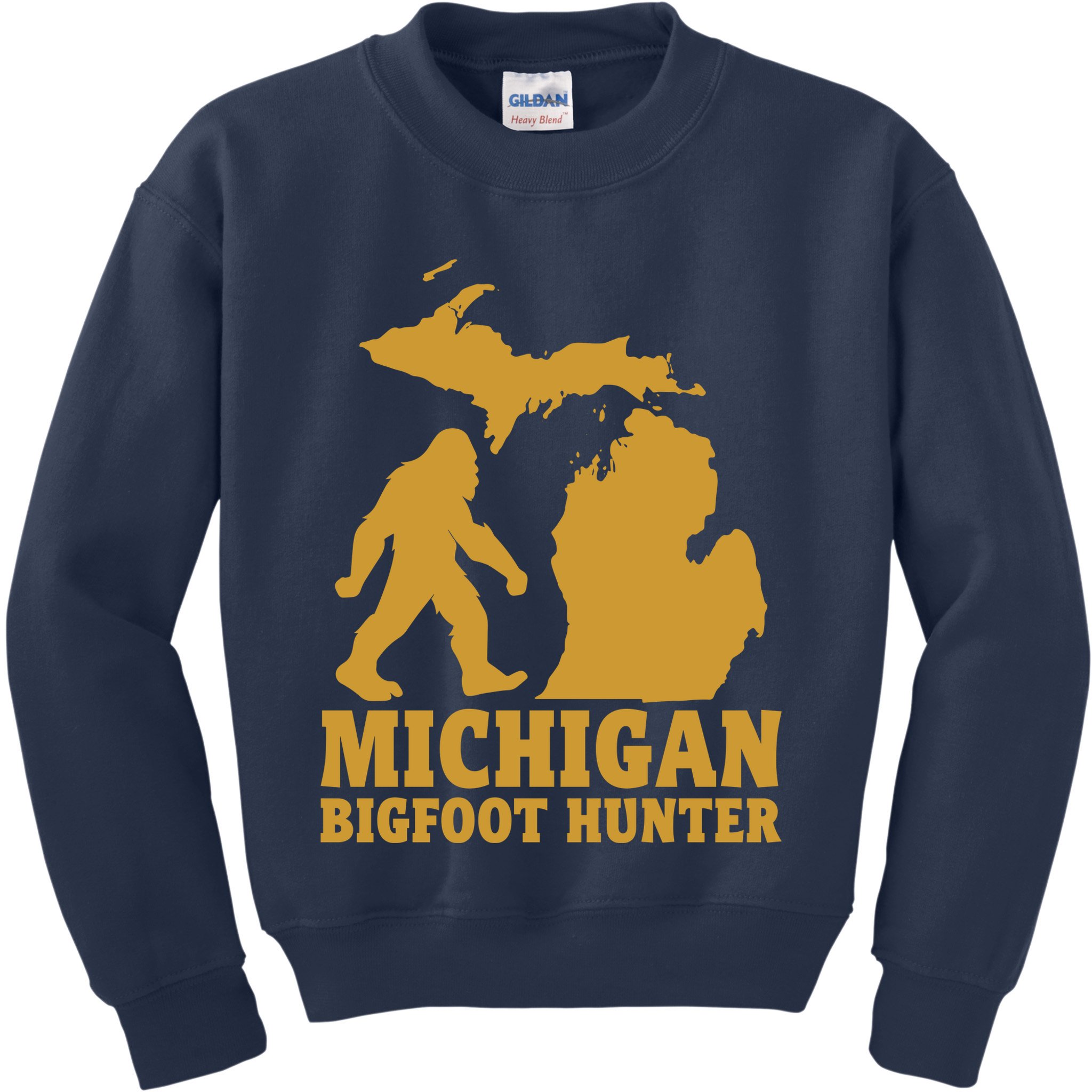 Michigan Bigfoot Hunter Kids Sweatshirt