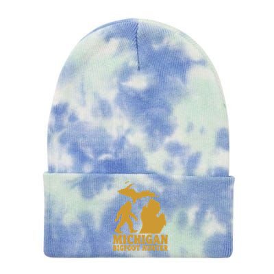 Michigan Bigfoot Hunter Tie Dye 12in Knit Beanie