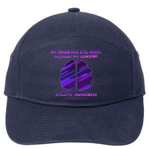 My Brain Has Epic Rage Without My Consent Epilepsy Awareness 7-Panel Snapback Hat