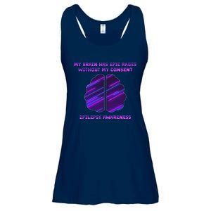 My Brain Has Epic Rage Without My Consent Epilepsy Awareness Ladies Essential Flowy Tank