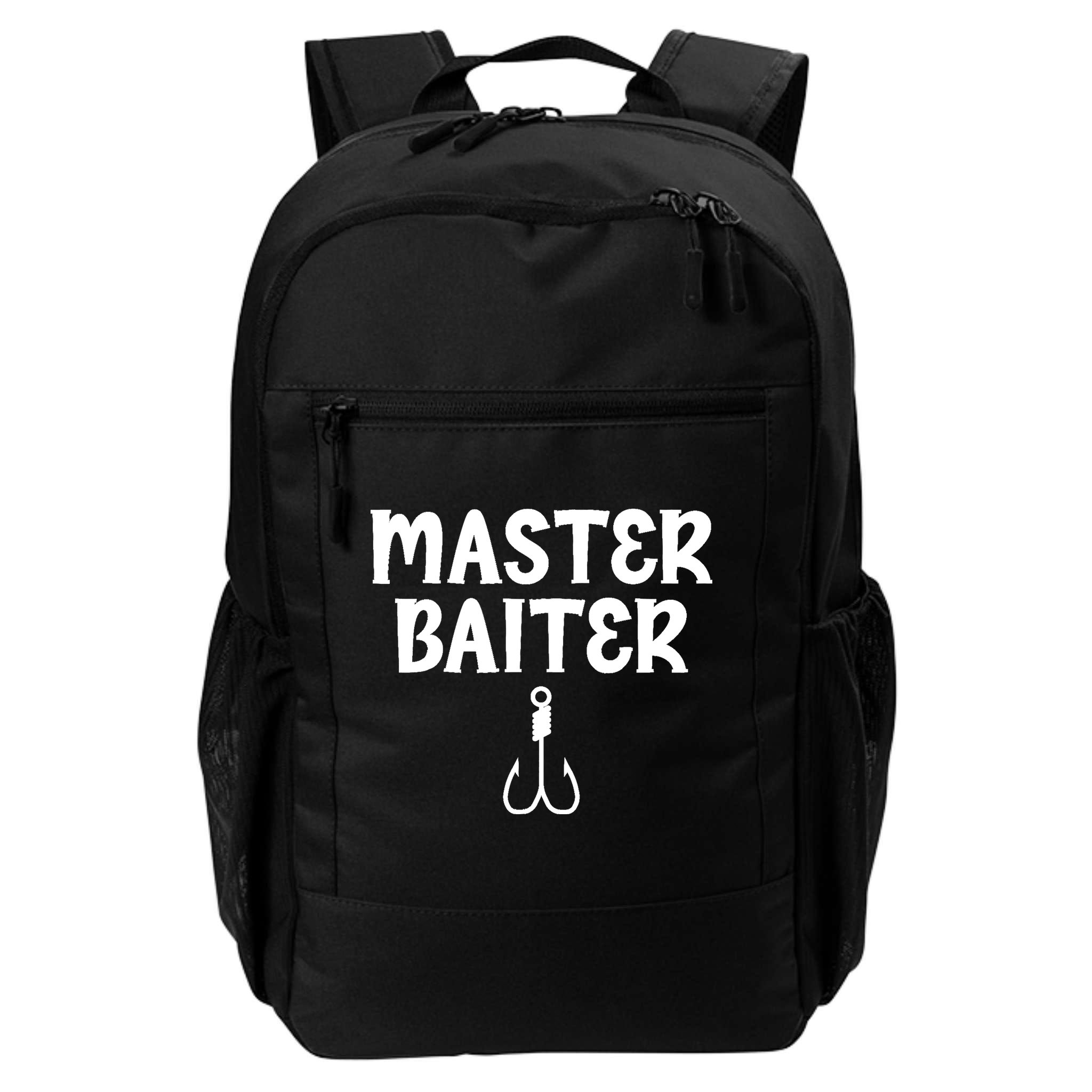 Master Baiter Humor Joke Tee for Fishing Lovers Backpack