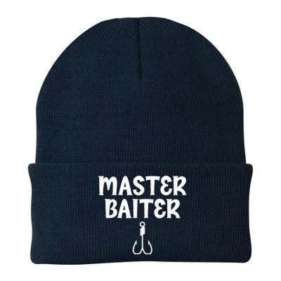 Master Baiter Humor Joke Tee for Fishing Lovers Knit Cap Winter Beanie