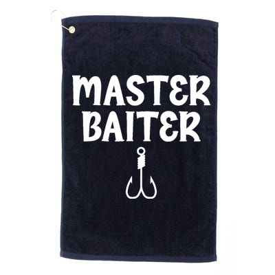 Master Baiter Humor Joke Tee for Fishing Lovers Golf Towel