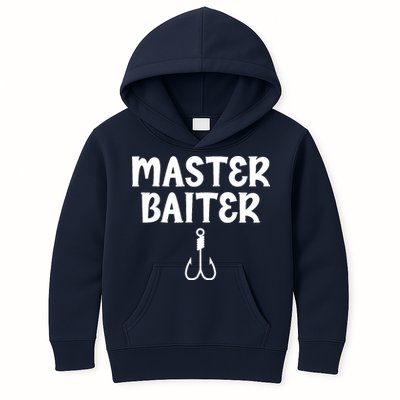 Master Baiter Humor Joke Tee for Fishing Lovers Kids Hoodie