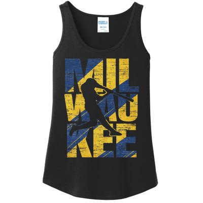 Milwaukee Baseball Home Run Ladies Essential Tank