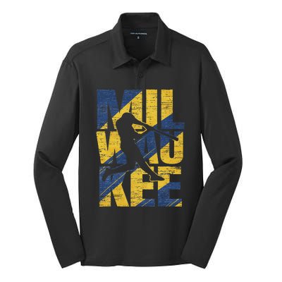 Milwaukee Baseball Home Run Silk Touch Performance Long Sleeve Polo