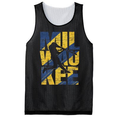 Milwaukee Baseball Home Run Mesh Reversible Basketball Jersey Tank