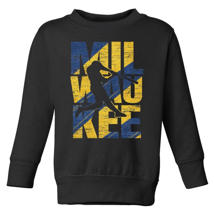 Milwaukee Baseball Home Run Toddler Sweatshirt