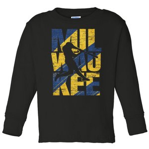 Milwaukee Baseball Home Run Toddler Long Sleeve Shirt