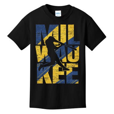 Milwaukee Baseball Home Run Kids T-Shirt