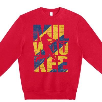 Milwaukee Baseball Home Run Premium Crewneck Sweatshirt