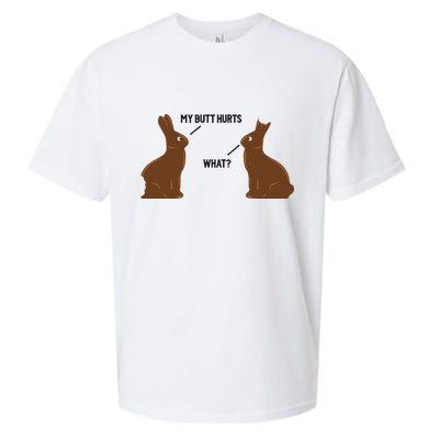 My Butt Hurts What Funny Easter Bunny Sueded Cloud Jersey T-Shirt