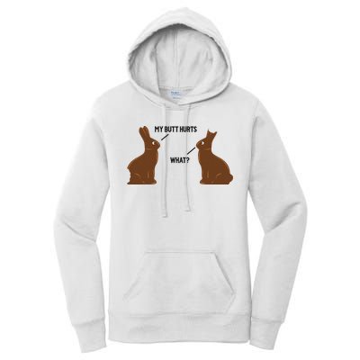 My Butt Hurts What Funny Easter Bunny Women's Pullover Hoodie