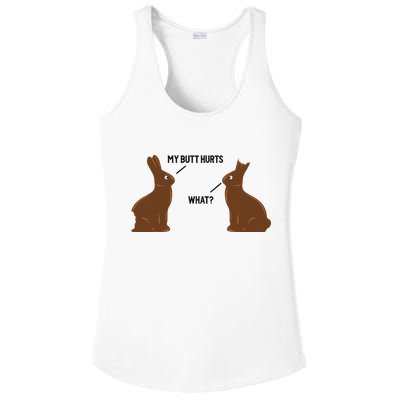 My Butt Hurts What Funny Easter Bunny Ladies PosiCharge Competitor Racerback Tank