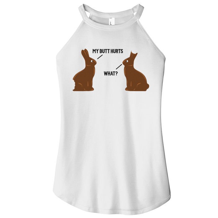 My Butt Hurts What Funny Easter Bunny Women's Perfect Tri Rocker Tank