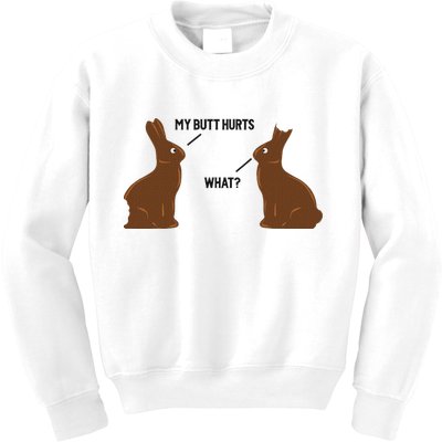 My Butt Hurts What Funny Easter Bunny Kids Sweatshirt