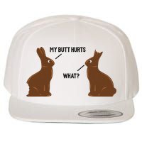 My Butt Hurts What Funny Easter Bunny Wool Snapback Cap
