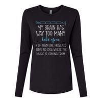 My Brain Has Way Too Many Tabs Open 4 Of Them Are Frozen Womens Cotton Relaxed Long Sleeve T-Shirt