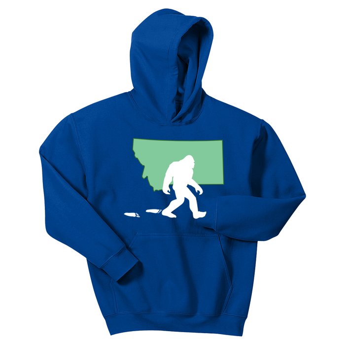 Montana Bigfoot Hunter State Gift Kids Hoodie