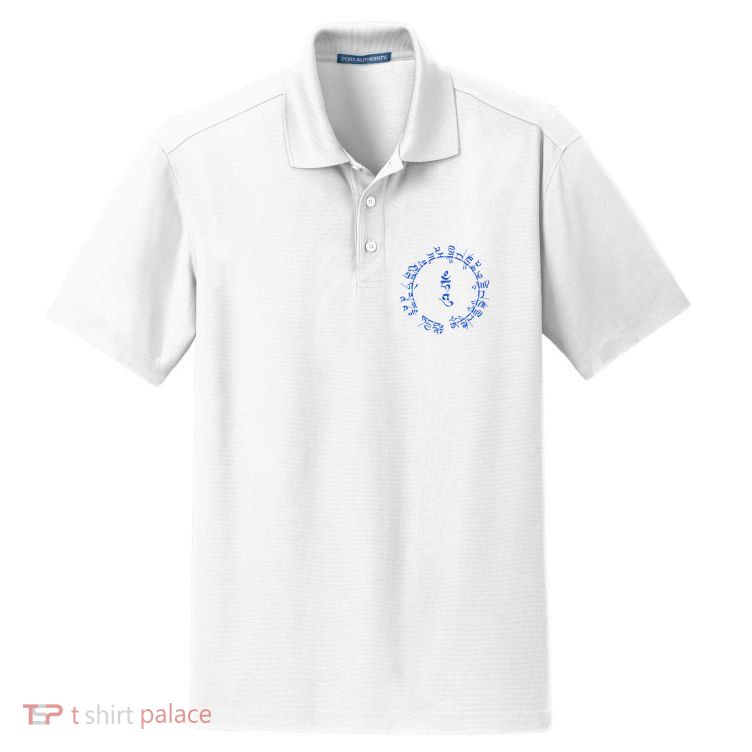 Medicine Buddha Healing Mantra Tibetan Buddhist Yoga Dry Zone Grid Polo