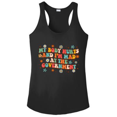 My Body Hurts And I’M Mad At The Government Ladies PosiCharge Competitor Racerback Tank