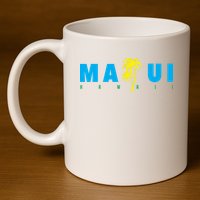 Maui Beach Hawaii Souvenir 11oz C Handle Ceramic Mug