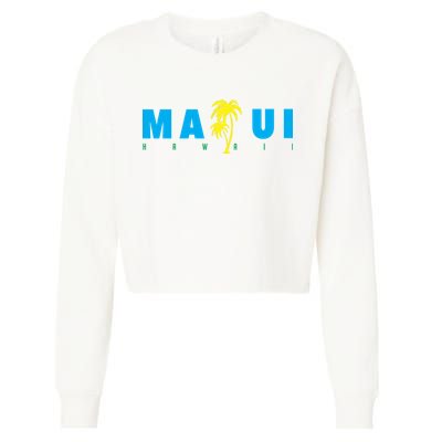 Maui Beach Hawaii Souvenir Cropped Pullover Crew