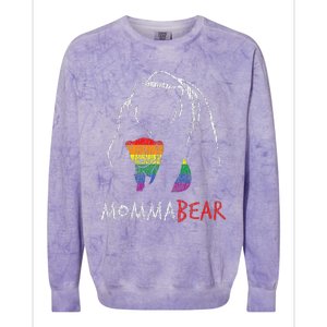 Mama Bear Hug Love Support Parent Pride Lgbt Colorblast Crewneck Sweatshirt