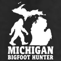Michigan Bigfoot Hunter 7 Panel Mesh Trucker Snapback Hat