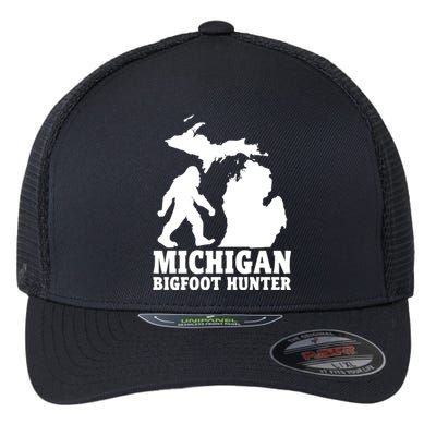 Michigan Bigfoot Hunter Flexfit Unipanel Trucker Cap