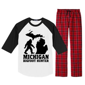 Michigan Bigfoot Hunter Raglan Sleeve Pajama Set