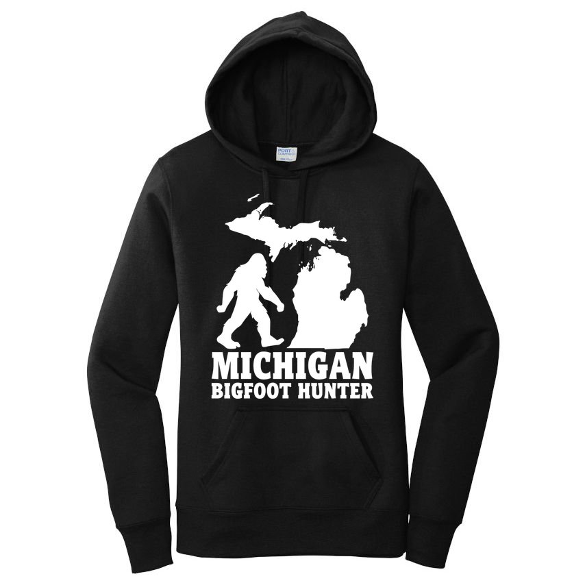Michigan Bigfoot Hunter Women's Pullover Hoodie