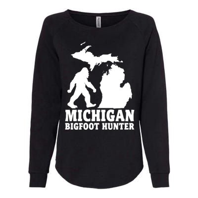 Michigan Bigfoot Hunter Womens California Wash Sweatshirt