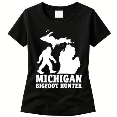 Michigan Bigfoot Hunter Womens T-Shirt