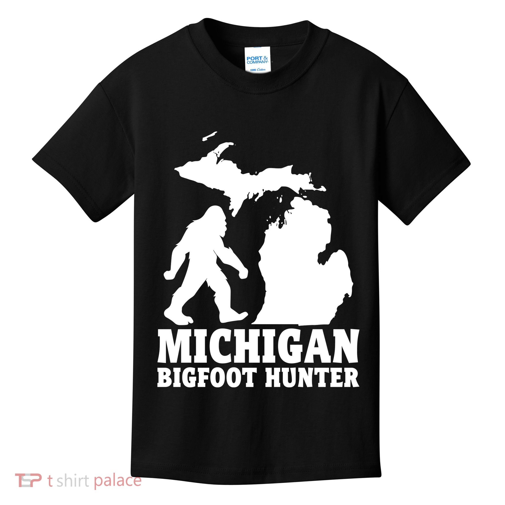 Michigan Bigfoot Hunter Kids T-Shirt