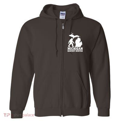 Michigan Bigfoot Hunter Full Zip Hoodie