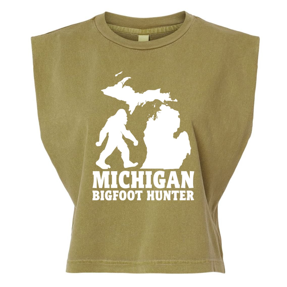 Michigan Bigfoot Hunter Garment-Dyed Women's Muscle Tee