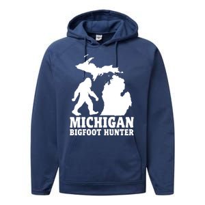 Michigan Bigfoot Hunter Performance Fleece Hoodie