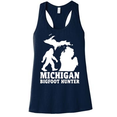 Michigan Bigfoot Hunter Women's Racerback Tank