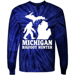 Michigan Bigfoot Hunter Tie-Dye Long Sleeve Shirt