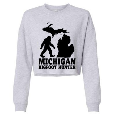 Michigan Bigfoot Hunter Cropped Pullover Crew