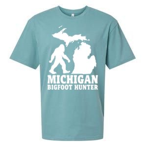 Michigan Bigfoot Hunter Sueded Cloud Jersey T-Shirt