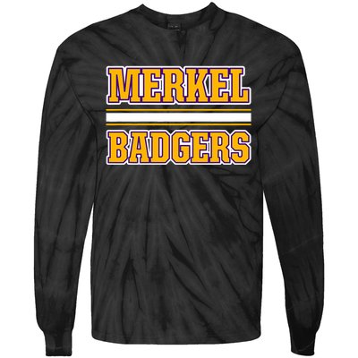 Merkel Badgers Horizontal Stripes Tie-Dye Long Sleeve Shirt