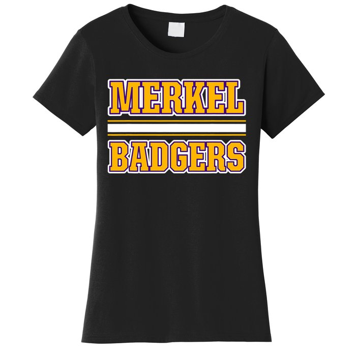 Merkel Badgers Horizontal Stripes Women's T-Shirt