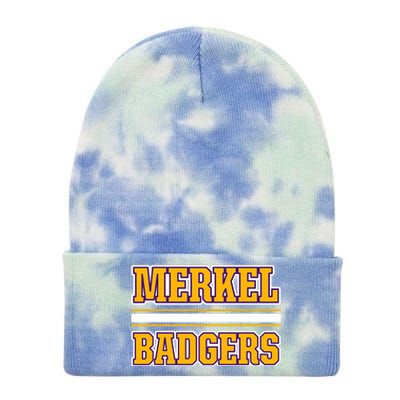 Merkel Badgers Horizontal Stripes Tie Dye 12in Knit Beanie