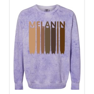 Melanin Black History Month Afrocentric Black Pride Gift Colorblast Crewneck Sweatshirt