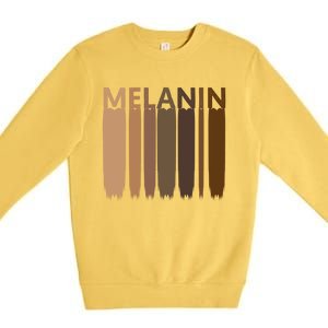 Melanin Black History Month Afrocentric Black Pride Gift Premium Crewneck Sweatshirt