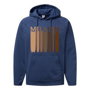 Melanin Black History Month Afrocentric Black Pride Gift Performance Fleece Hoodie