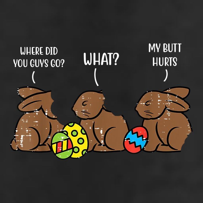 My Butt Hurts Funny Bitten Chocolate Bunny Easter Adult Drive Performance Visor