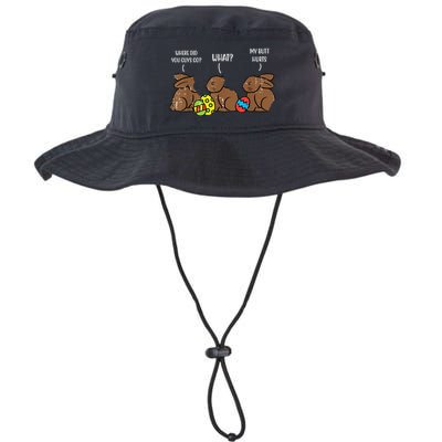 My Butt Hurts Funny Bitten Chocolate Bunny Easter Bucket Hat